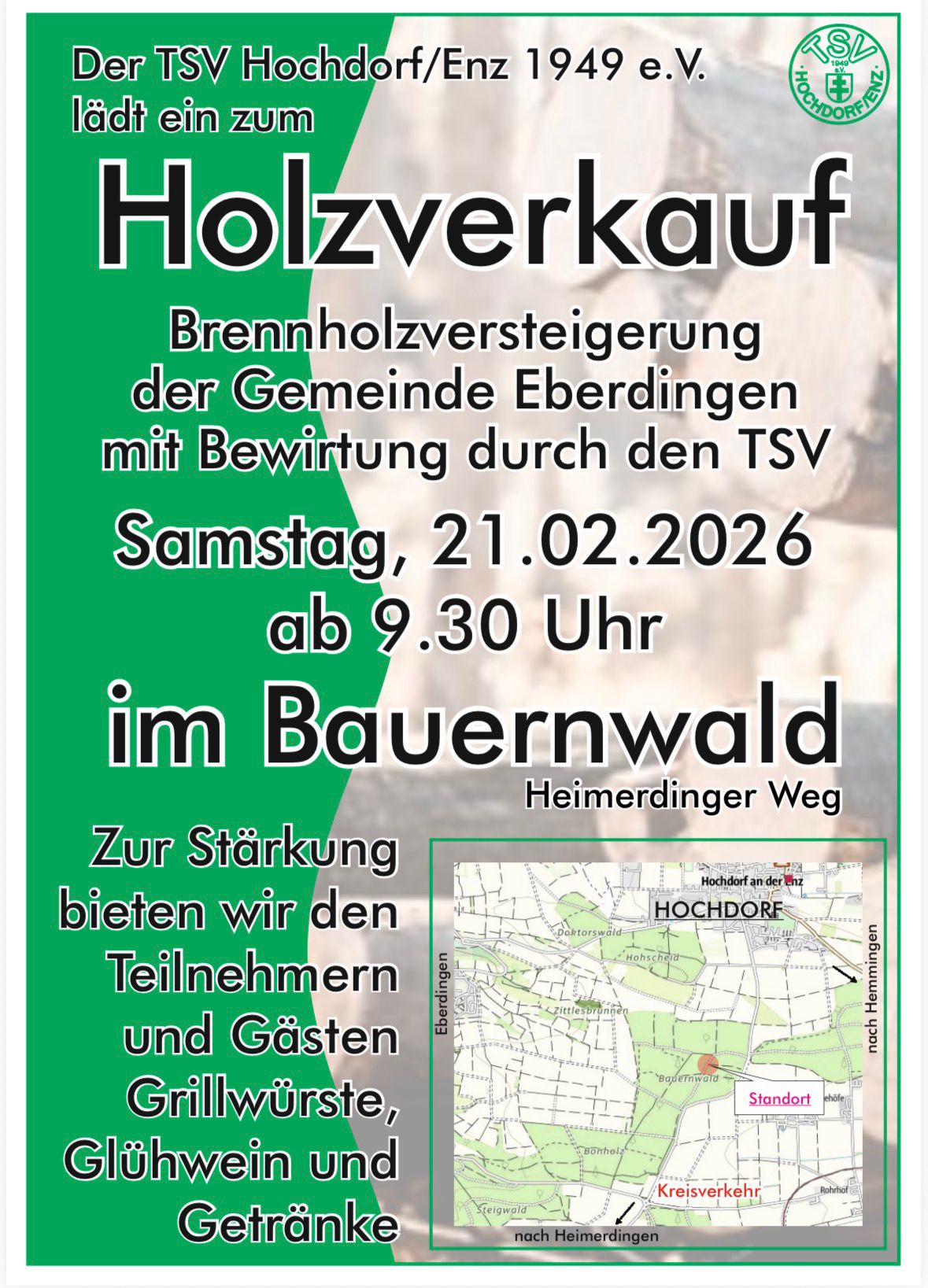 Bewirtung Holzverkauf