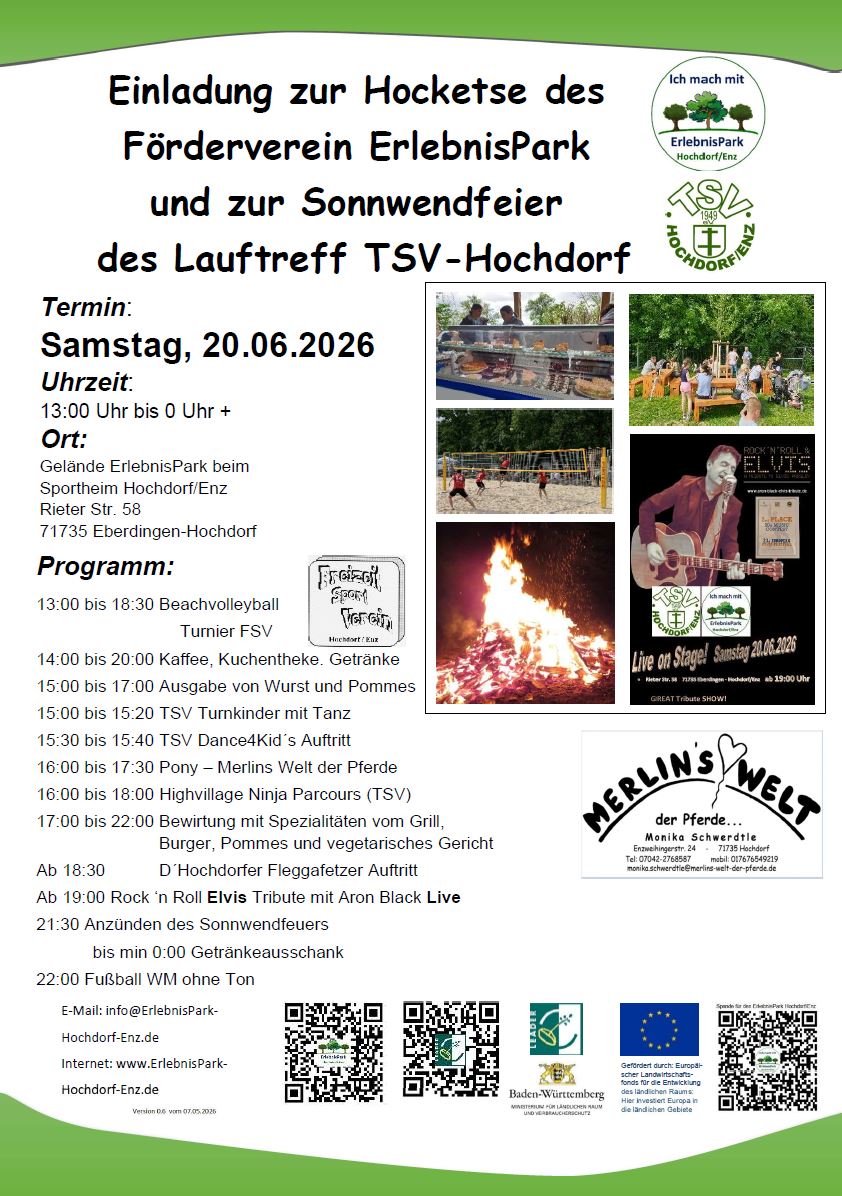 ErlebnisPark-Fest mit Sonnwendfeier