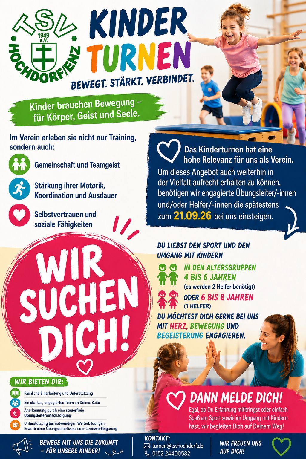 Kinderturnen sucht Verstärkung